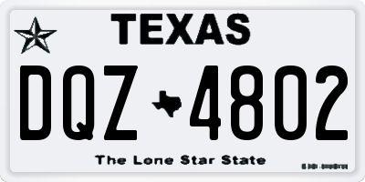 TX license plate DQZ4802