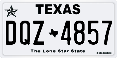 TX license plate DQZ4857