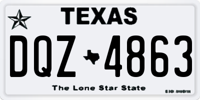 TX license plate DQZ4863