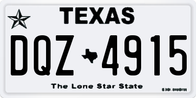 TX license plate DQZ4915