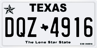 TX license plate DQZ4916