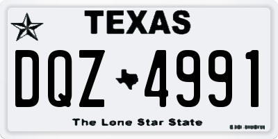 TX license plate DQZ4991