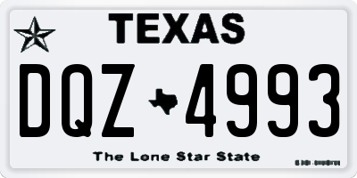 TX license plate DQZ4993