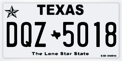 TX license plate DQZ5018