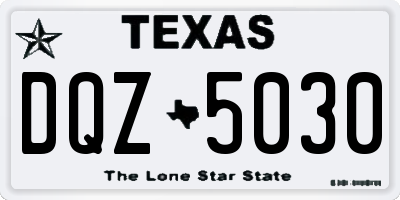TX license plate DQZ5030