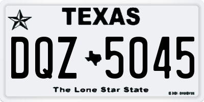 TX license plate DQZ5045