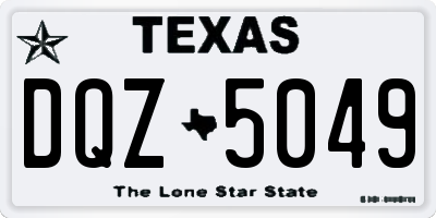 TX license plate DQZ5049