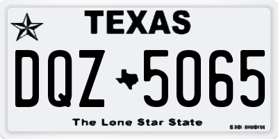 TX license plate DQZ5065