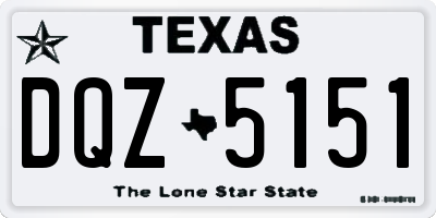 TX license plate DQZ5151