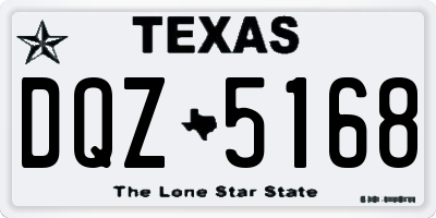 TX license plate DQZ5168