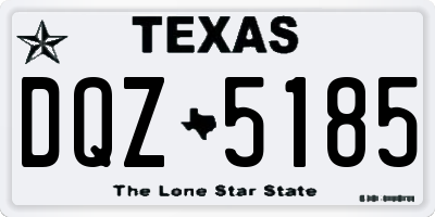TX license plate DQZ5185
