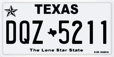 TX license plate DQZ5211