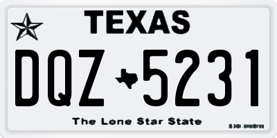 TX license plate DQZ5231