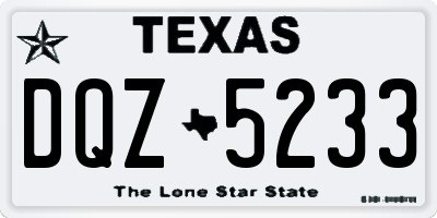 TX license plate DQZ5233