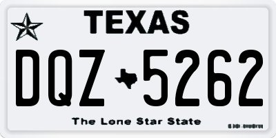 TX license plate DQZ5262