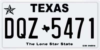 TX license plate DQZ5471
