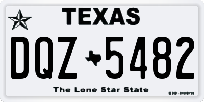 TX license plate DQZ5482