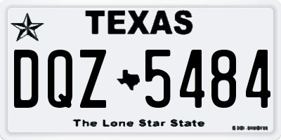 TX license plate DQZ5484