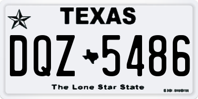 TX license plate DQZ5486