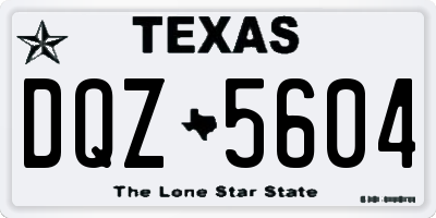 TX license plate DQZ5604