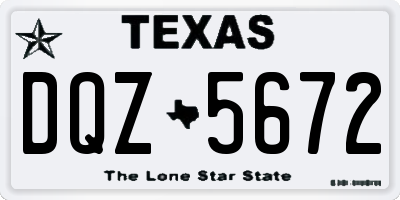 TX license plate DQZ5672