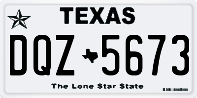 TX license plate DQZ5673