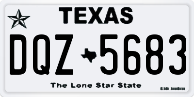 TX license plate DQZ5683