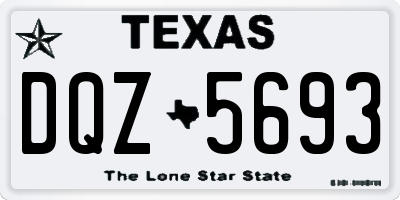 TX license plate DQZ5693