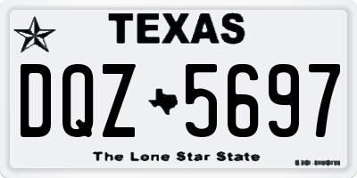 TX license plate DQZ5697