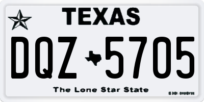 TX license plate DQZ5705
