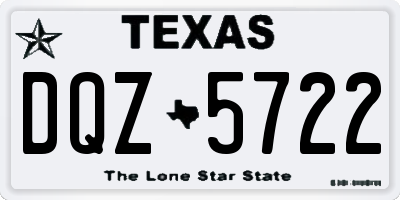 TX license plate DQZ5722