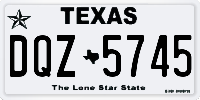 TX license plate DQZ5745
