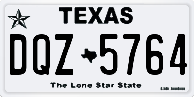 TX license plate DQZ5764