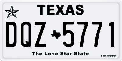 TX license plate DQZ5771