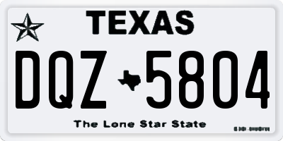TX license plate DQZ5804