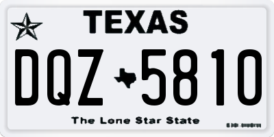 TX license plate DQZ5810