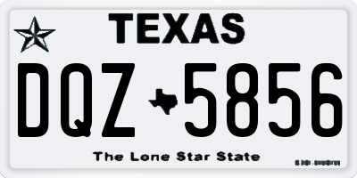 TX license plate DQZ5856