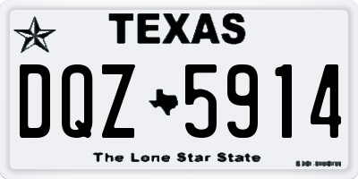 TX license plate DQZ5914