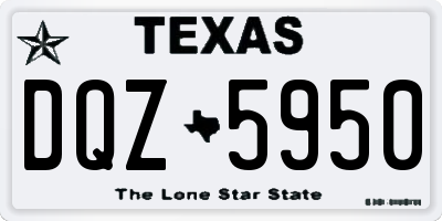TX license plate DQZ5950