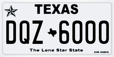 TX license plate DQZ6000