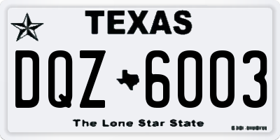 TX license plate DQZ6003