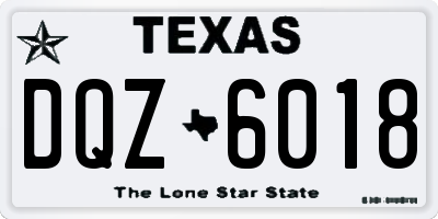 TX license plate DQZ6018
