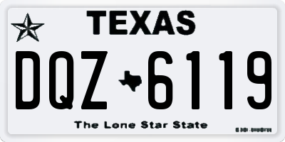TX license plate DQZ6119