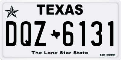 TX license plate DQZ6131