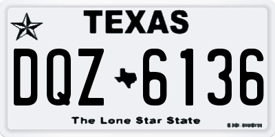 TX license plate DQZ6136