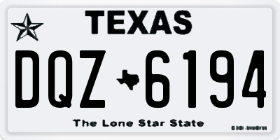 TX license plate DQZ6194