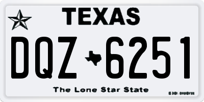 TX license plate DQZ6251