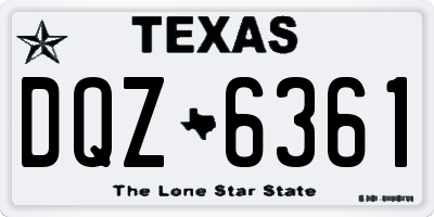TX license plate DQZ6361