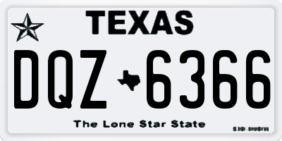 TX license plate DQZ6366