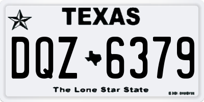 TX license plate DQZ6379